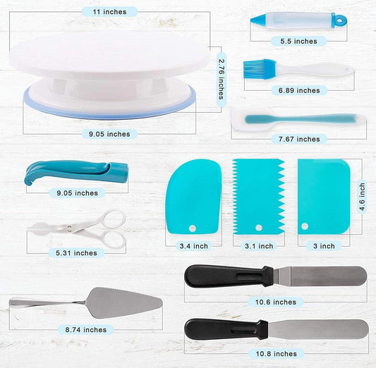 Complete 398-Piece Cake Baking and Decorating Tool Set