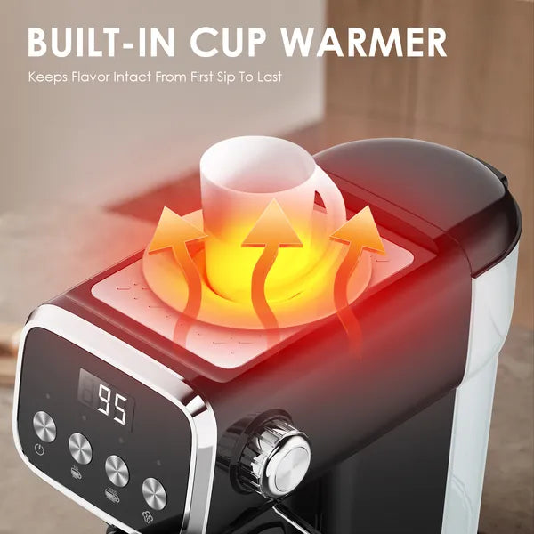 20 BAR Slim Vertical Espresso Machine With Milk Frother, For Rich Espresso, Americano, Latte