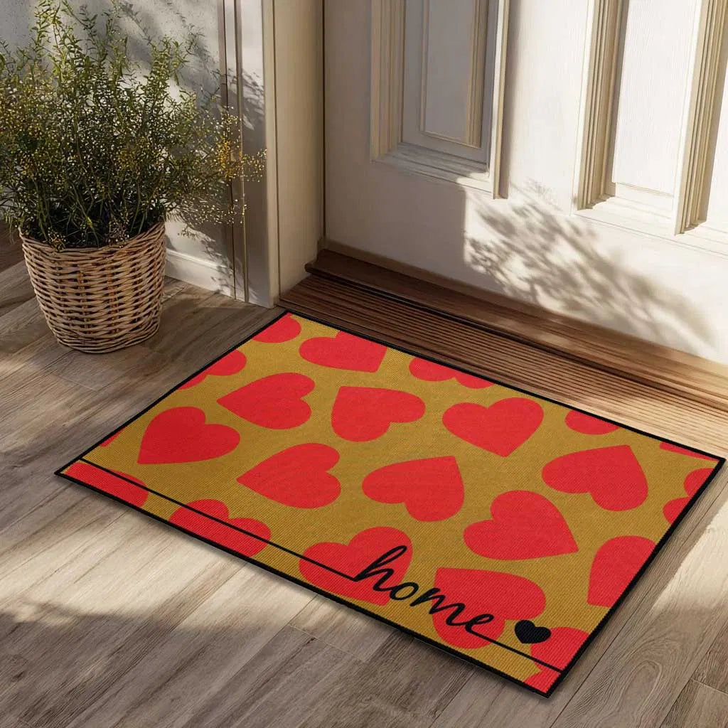 Heart Pattern Valentine’s Day Non-Slip Doormat – Cute & Cozy Home Decor