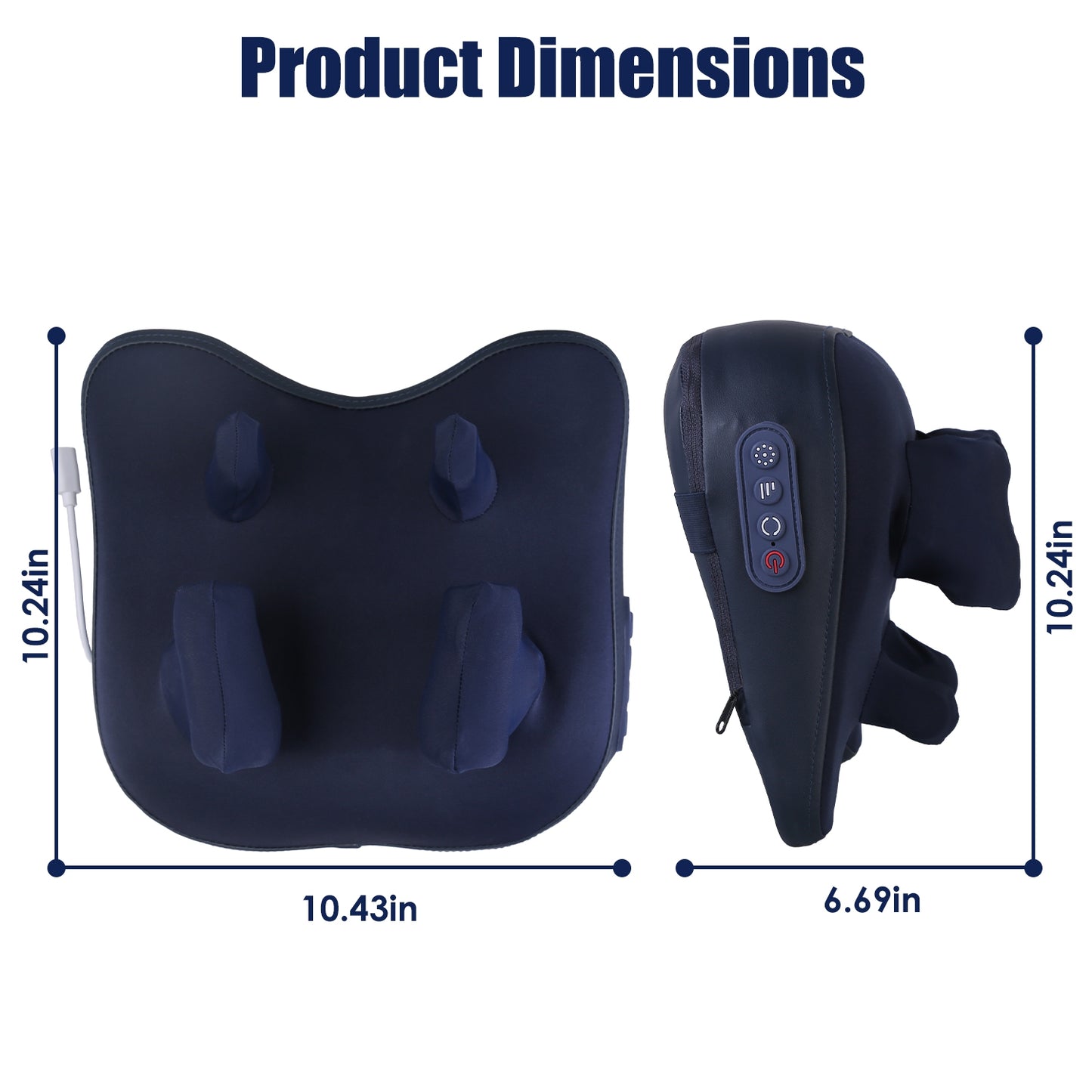 Cordless 4D Massager with Heat for Neck and Back