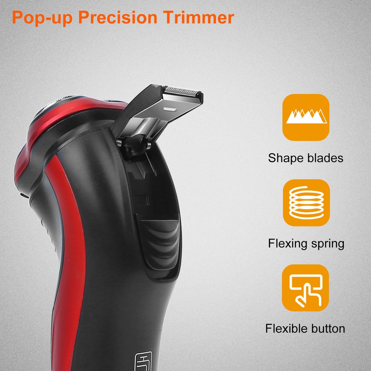 Electric Shaver Razor For Men IPX7 Waterproof Beard Trimmer 3D Rechargeable