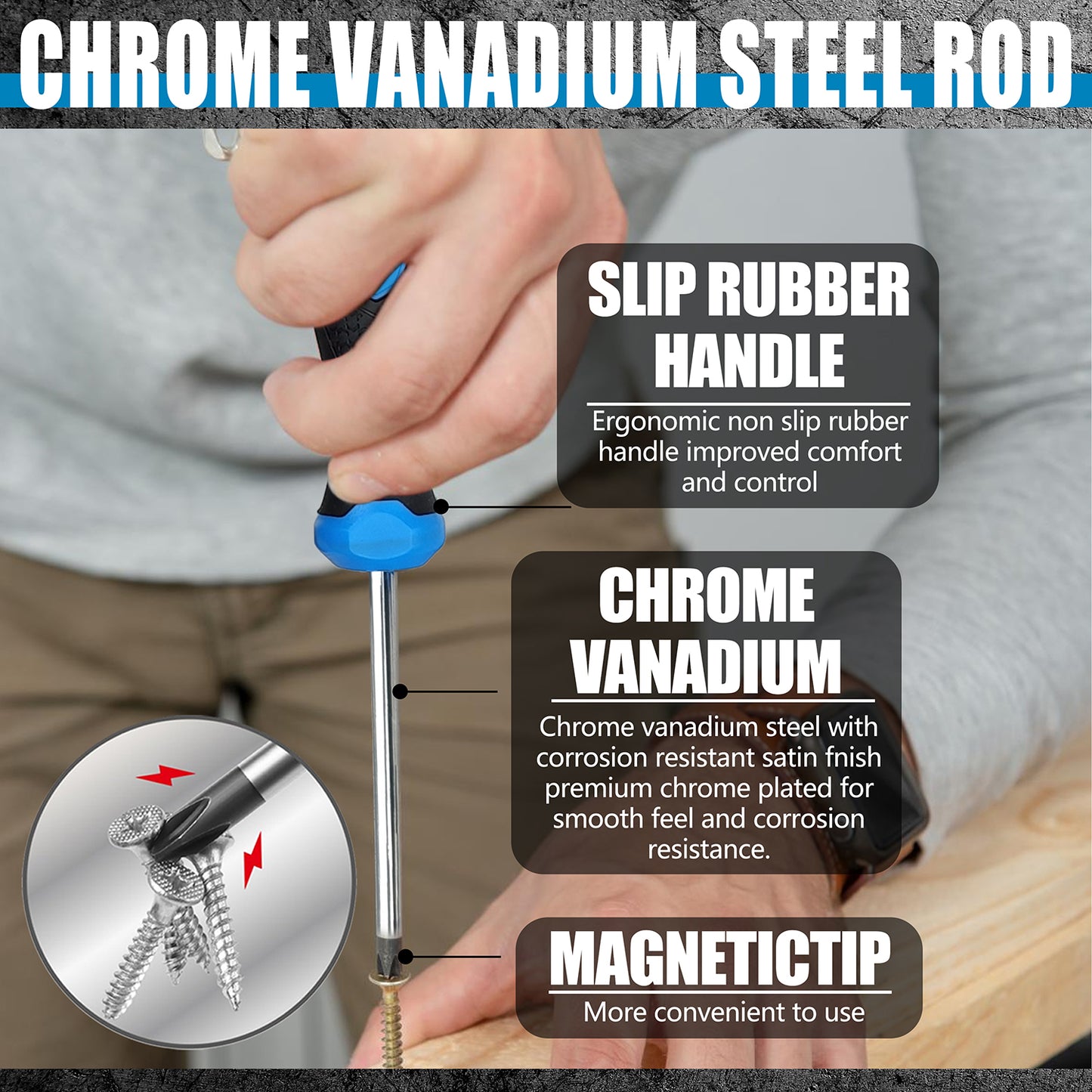 100-Piece Screwdriver Set, Home Repair Tool Kit, Automotive Repair Tools