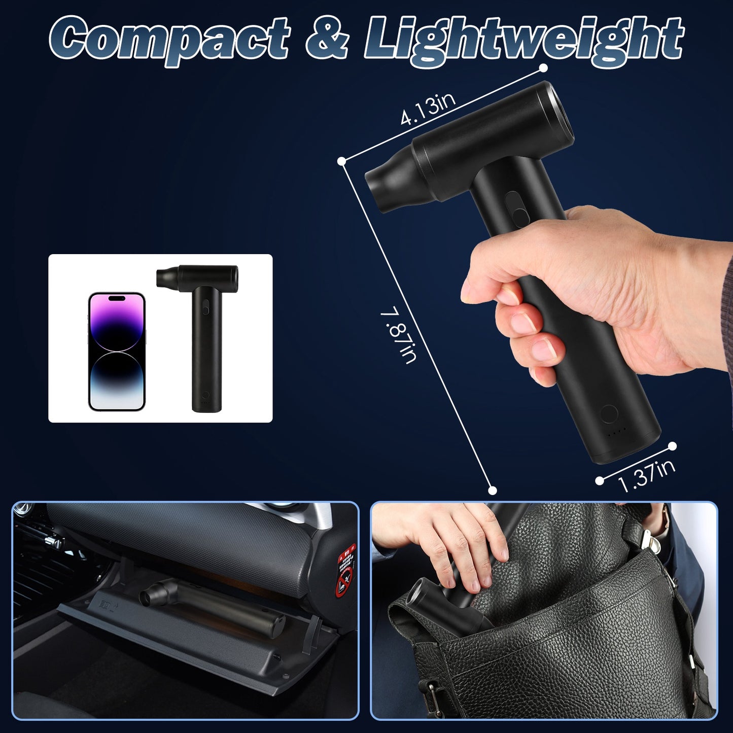 Portable High-Speed Air Duster for Deep Cleaning