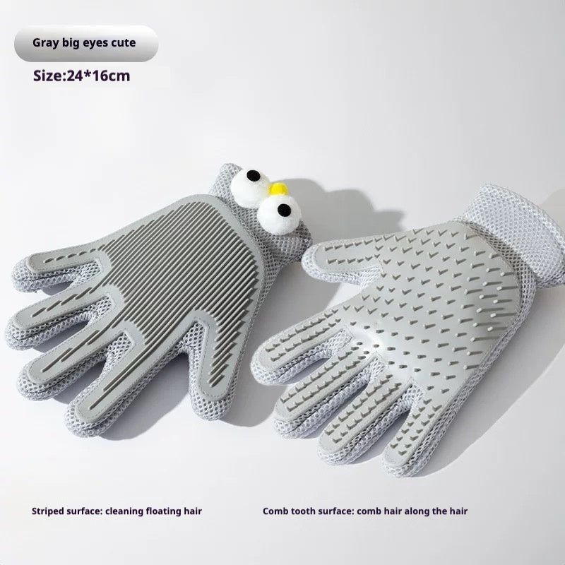 Soft Pet Grooming Brush Gloves for Comfortable Care