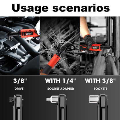 18V Cordless Electric Ratchet Wrench Set, Power Ratchet Wrench