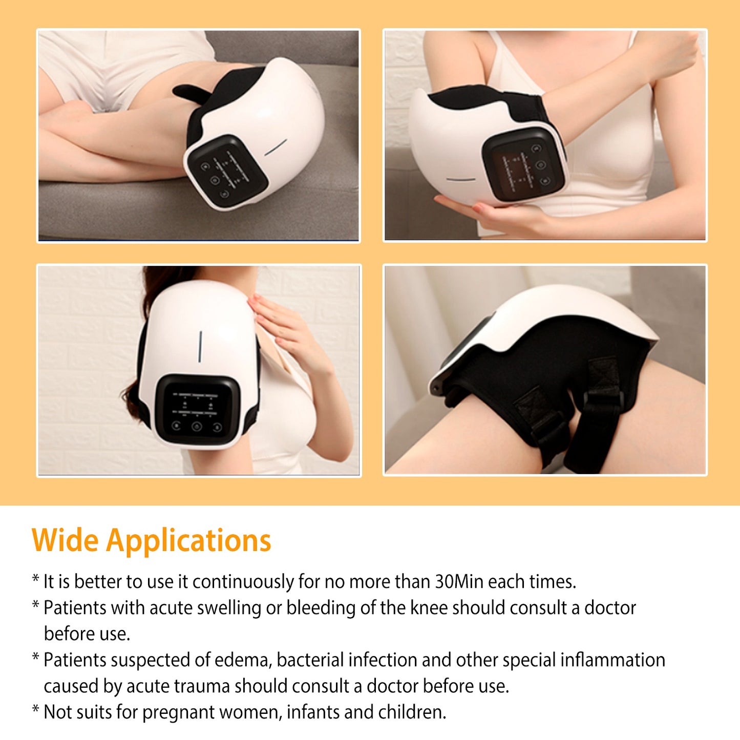 Smart Heated Knee Massager for Sports Recovery and Daily Relief