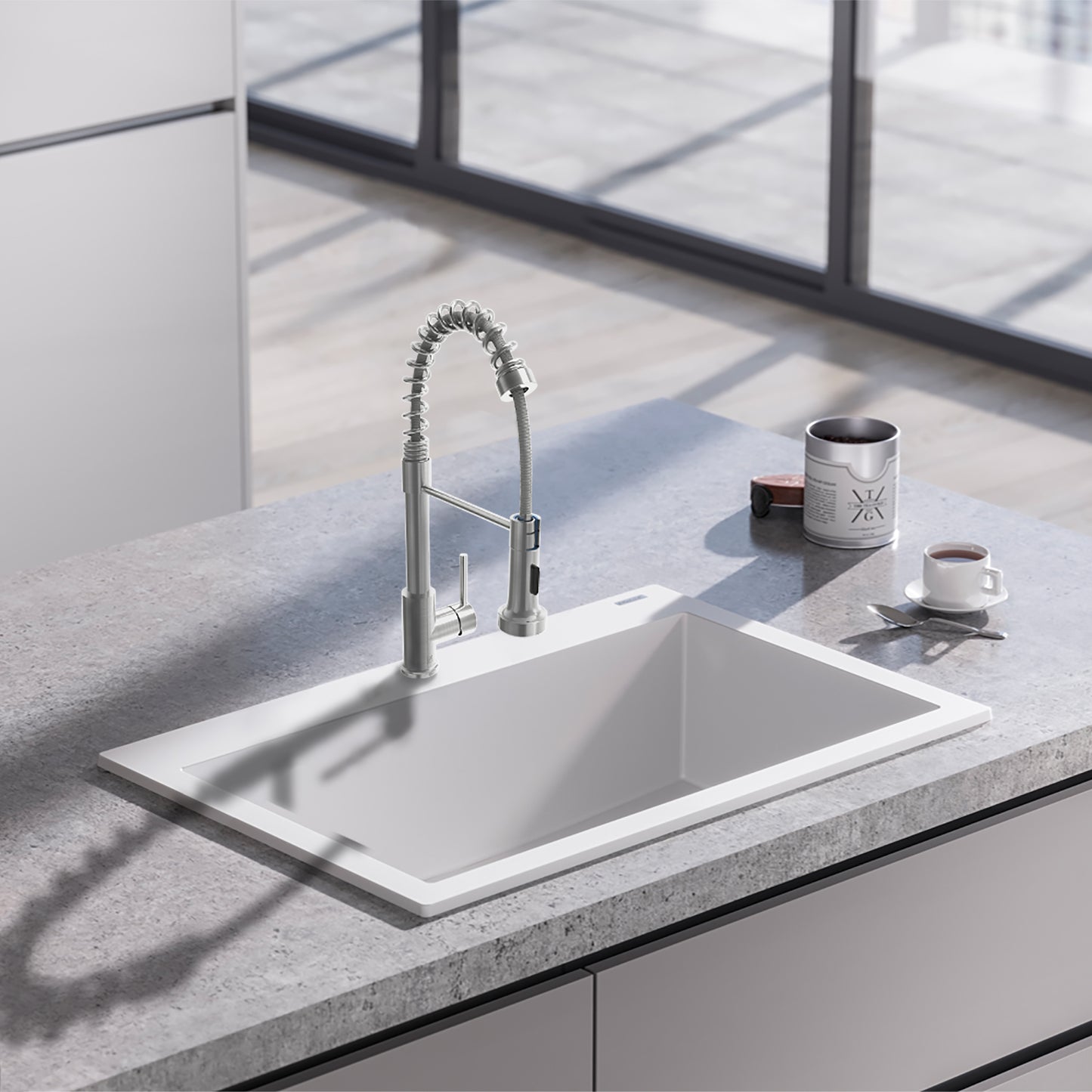 Pull-Down Sprayer Kitchen Faucet In Chrome, Single-Handle