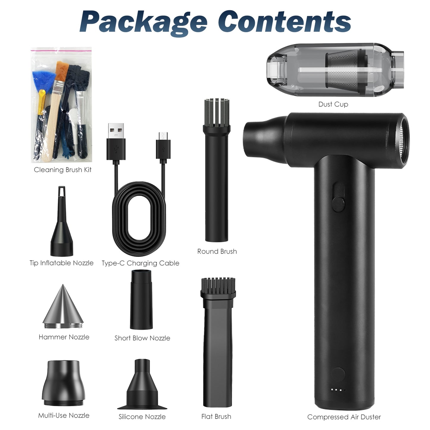 Portable High-Speed Air Duster for Deep Cleaning