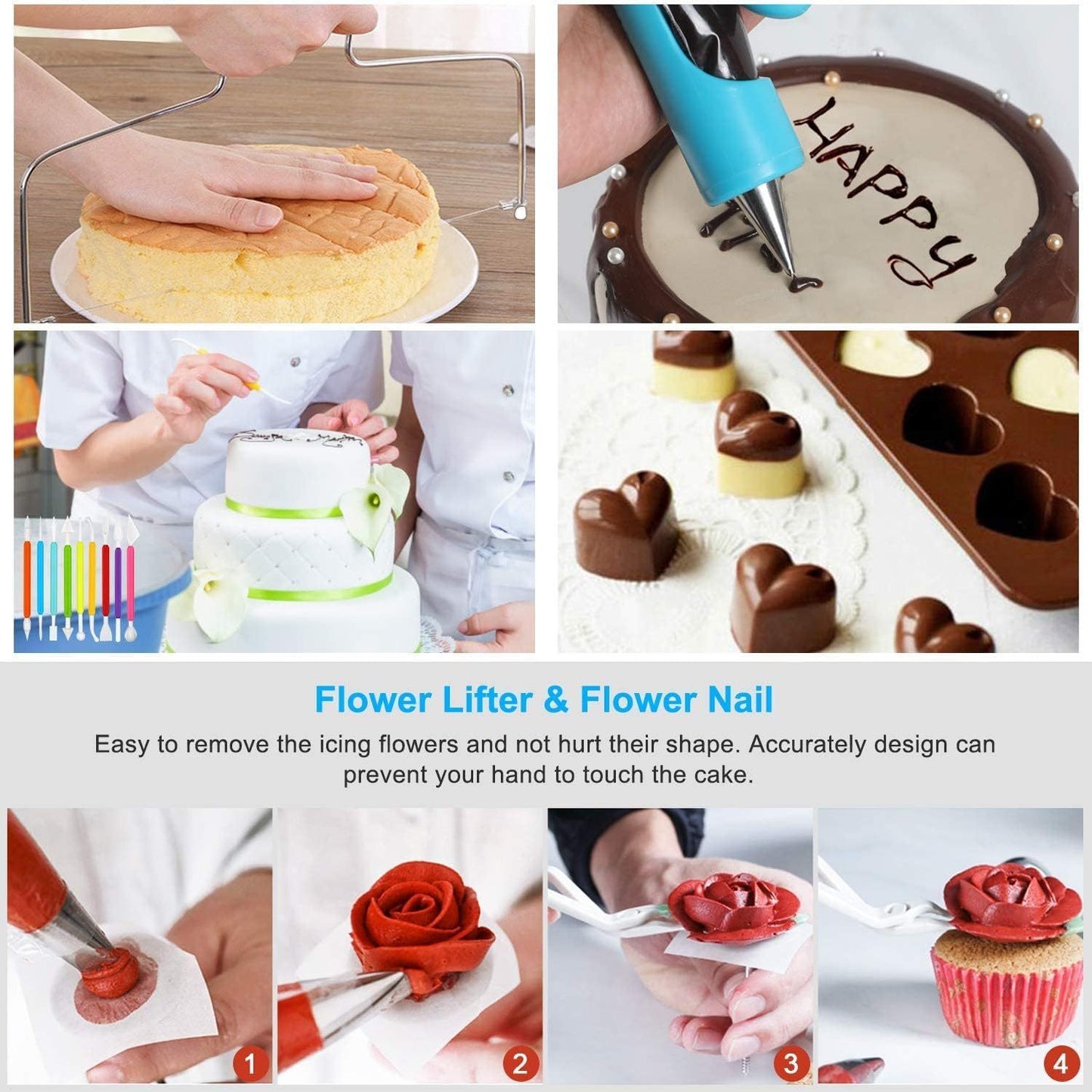 Complete 398-Piece Cake Baking and Decorating Tool Set