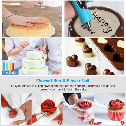 Complete 398-Piece Cake Baking and Decorating Tool Set