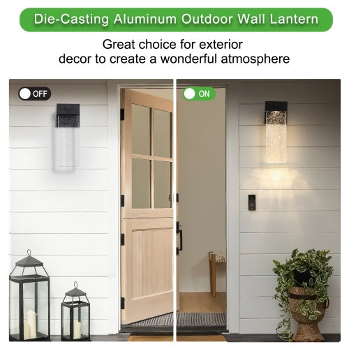 Smart Light-Sensitive Outdoor Crystal Wall Lights