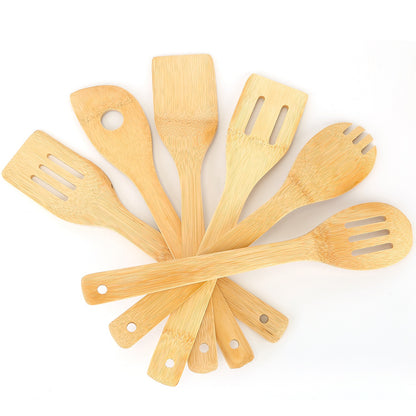 6 Pcs of Bamboo Wooden Spoons, Nonstick Wooden Cookware, Kitchen Gadgets
