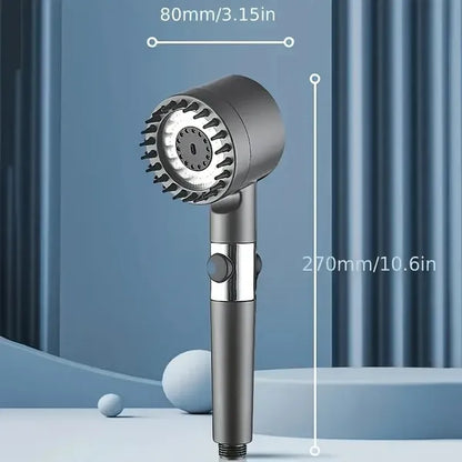 High Pressure Rain Shower Head With 5 Filters - Wall-mounted, Luxury Bathroom Painted Finish