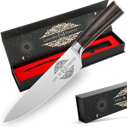 8-Inch Japanese Gyuto Chef Knife with Sheath – Perfect Gift for Any Cook