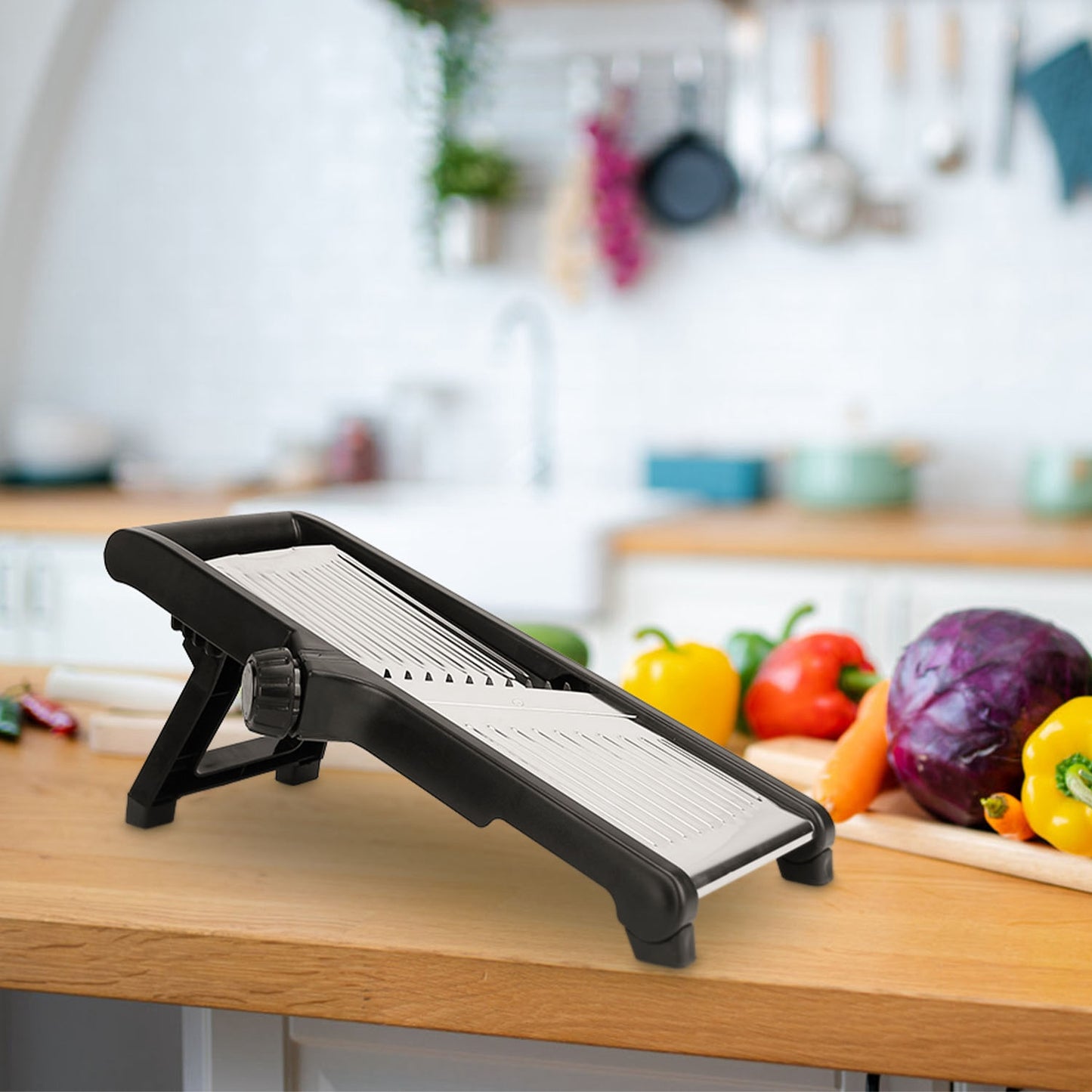 1Pc Mandoline Food Slicer Stainless Steel Food Cutter - Vegetable Fruit Chopper, Grater, Peeler