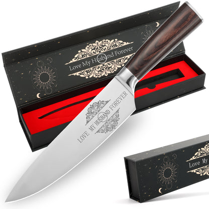 8-Inch Japanese Gyuto Chef Knife with Sheath – Perfect Gift for Any Cook