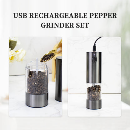 Automatic Grinder, Salt and Pepper Grinder Set with Adjustable Coarseness