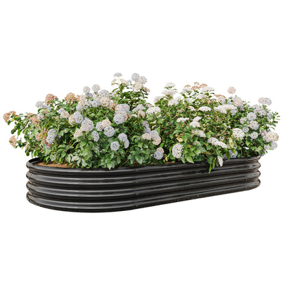 Oval Metal Elevated Garden Bed