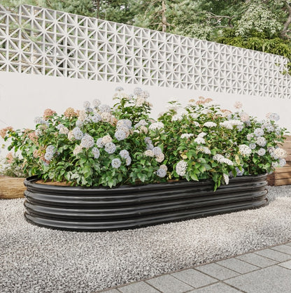 Oval Metal Elevated Garden Bed