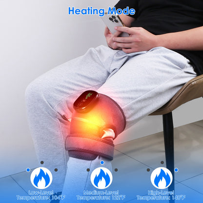 3-In-1 Heated Knee Massager With 3 Level Vibration And Heating Modes