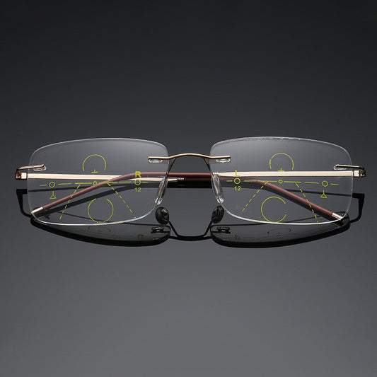 Auto Zoom Progressive Multifocal Anti Blue Light Reading Glasses