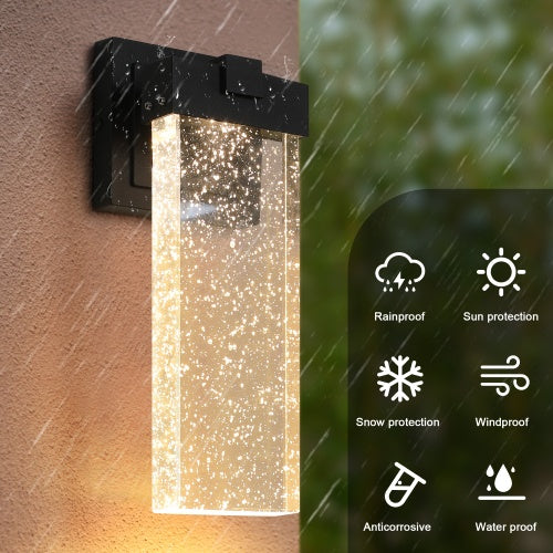 Smart Light-Sensitive Outdoor Crystal Wall Lights