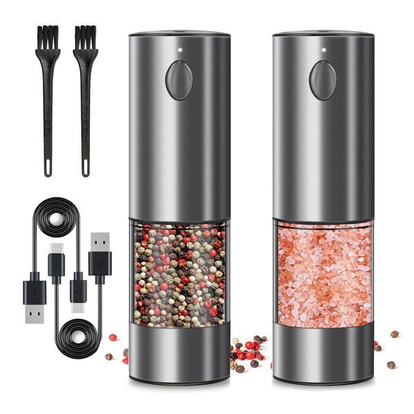 Automatic Grinder, Salt and Pepper Grinder Set with Adjustable Coarseness