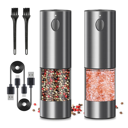 Automatic Grinder, Salt and Pepper Grinder Set with Adjustable Coarseness
