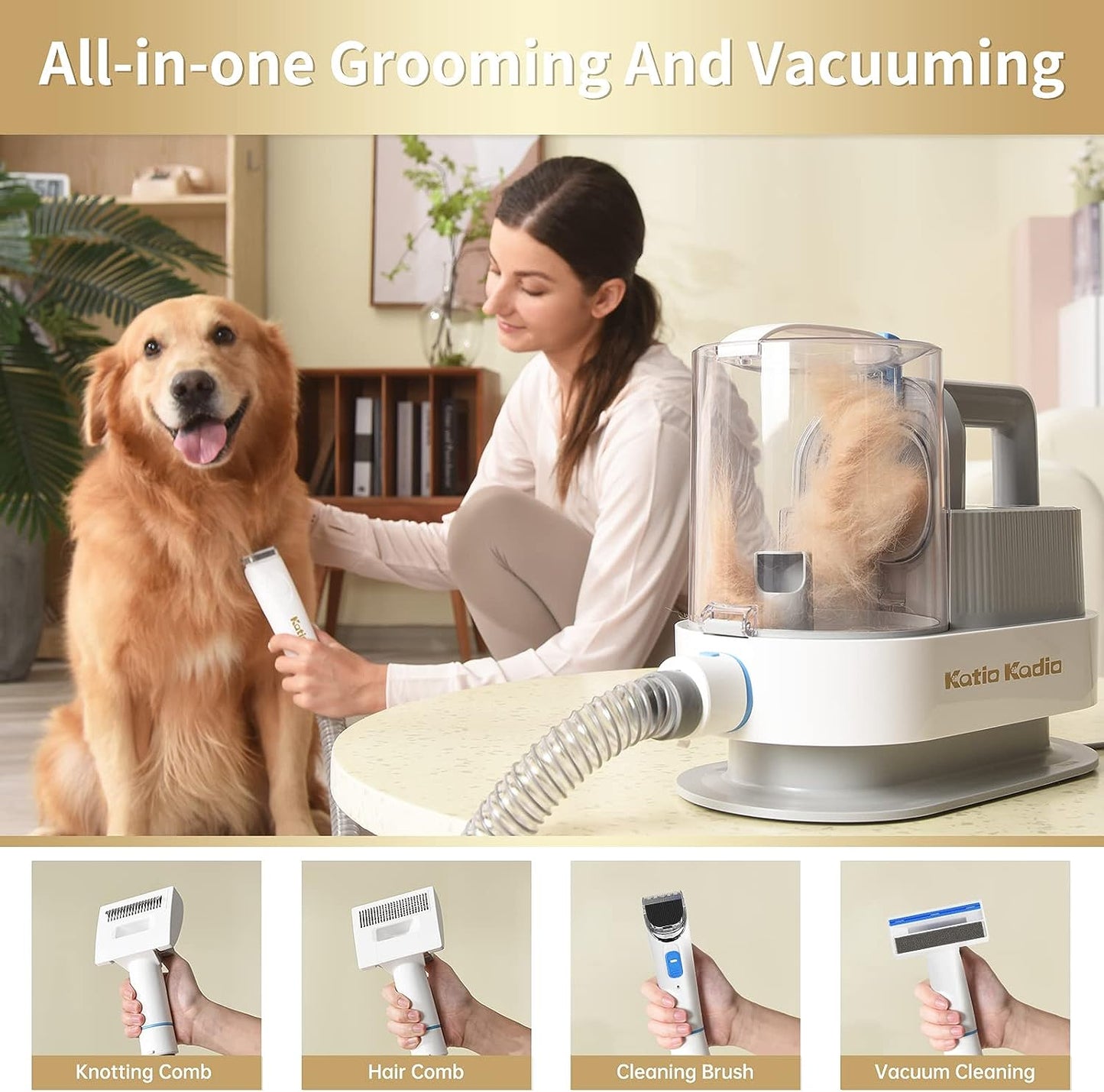 All-in-One Pet Grooming Kit for Clean, Happy Dogs
