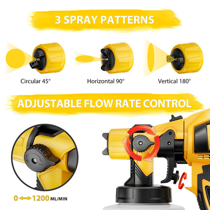 Powerful HVLP Spray Gun Electric With 4 Nozzles
