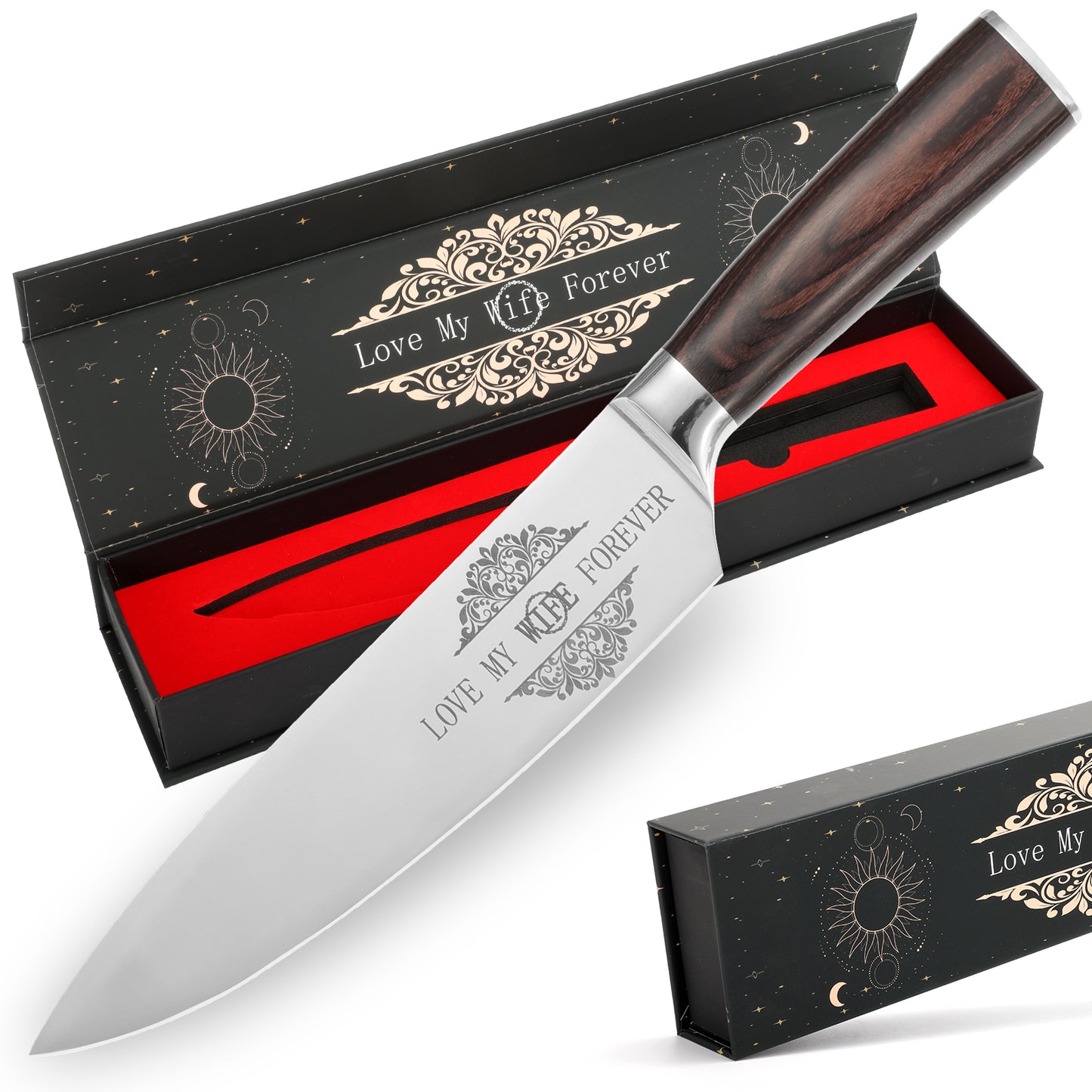 8-Inch Japanese Gyuto Chef Knife with Sheath – Perfect Gift for Any Cook