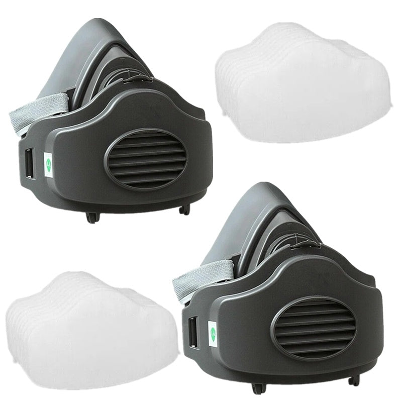 Half Face Dust Mask with 10 Filters for Sanding and Woodworking