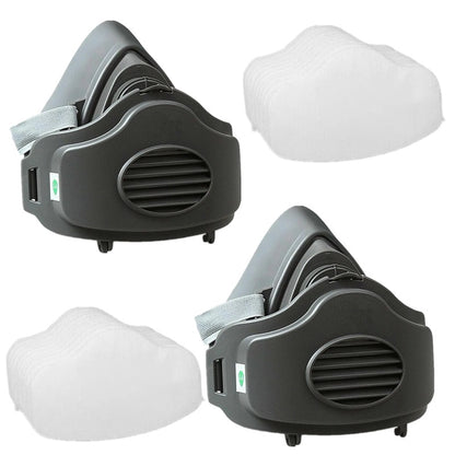Half Face Dust Mask with 10 Filters for Sanding and Woodworking