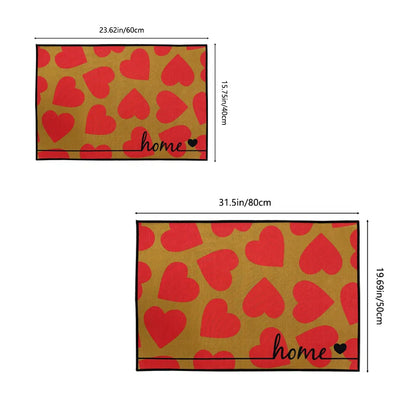 Heart Pattern Valentine’s Day Non-Slip Doormat – Cute & Cozy Home Decor
