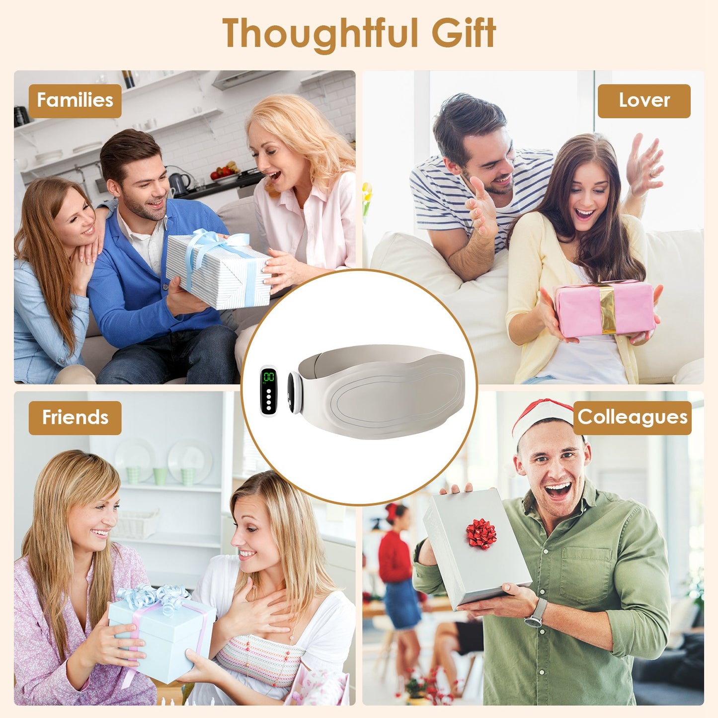 Smart EMS Heating Pad for Lower Back and Waist Relief