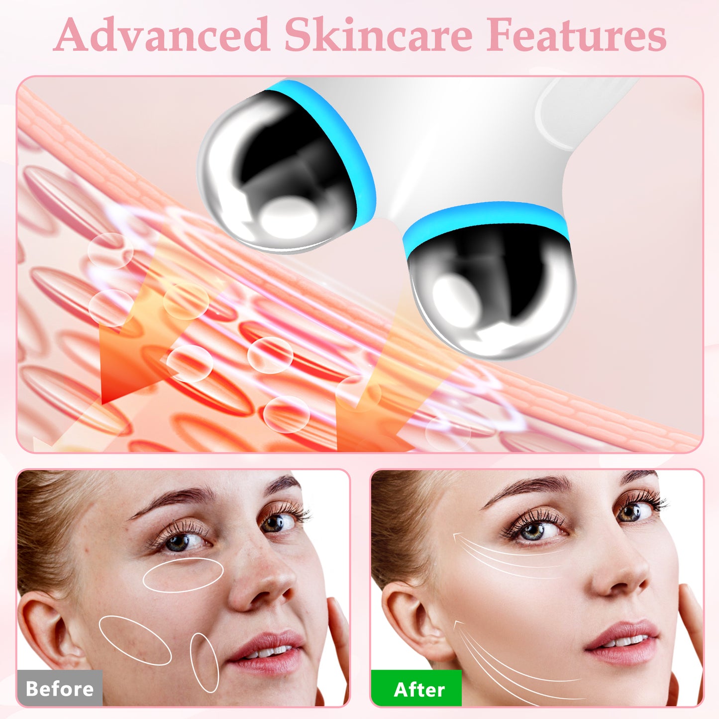 Microcurrent Facial Device for Anti-Aging and Wrinkle Care