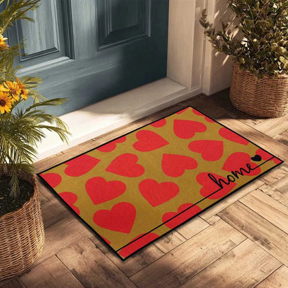 Heart Pattern Valentine’s Day Non-Slip Doormat – Cute & Cozy Home Decor
