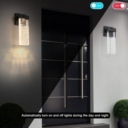Smart Light-Sensitive Outdoor Crystal Wall Lights