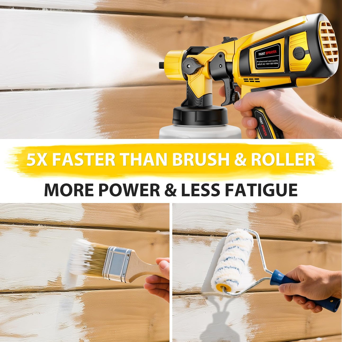 Powerful HVLP Spray Gun Electric With 4 Nozzles