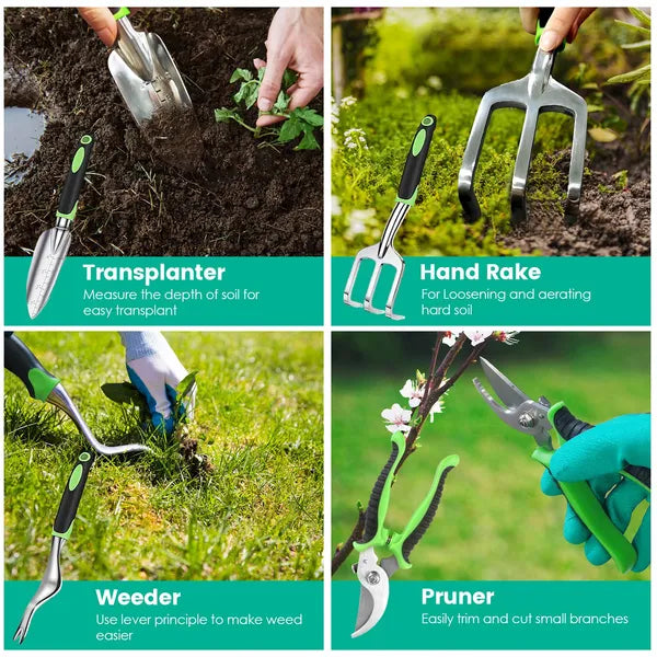 Durable 13-Piece Garden Tools Kit for Home Gardeners