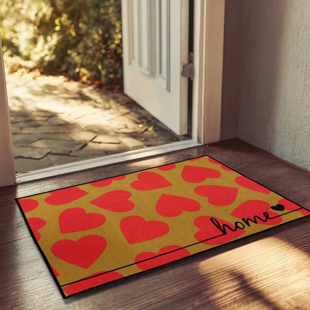 Heart Pattern Valentine’s Day Non-Slip Doormat – Cute & Cozy Home Decor