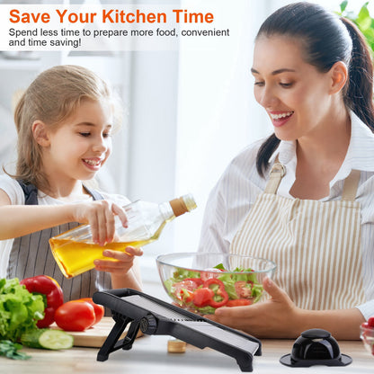 1Pc Mandoline Food Slicer Stainless Steel Food Cutter - Vegetable Fruit Chopper, Grater, Peeler