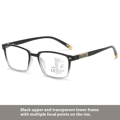 Anti Blue Light Far And Near Color Changing Multifocal Reading Glasses