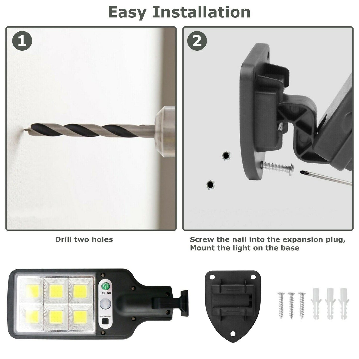 Smart Solar Motion-Activated Outdoor Wall Light