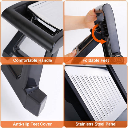 1Pc Mandoline Food Slicer Stainless Steel Food Cutter - Vegetable Fruit Chopper, Grater, Peeler