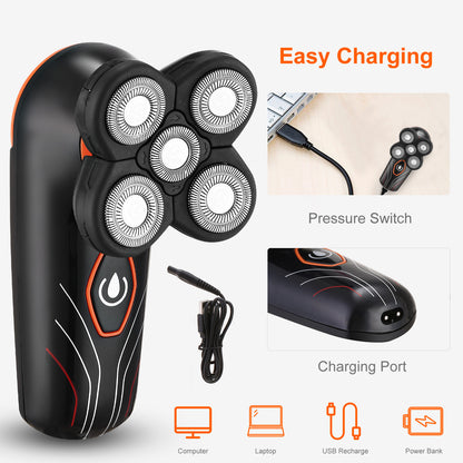 4D Electric Shavers Razor IPX7 Waterproof Wet & Dry For Men