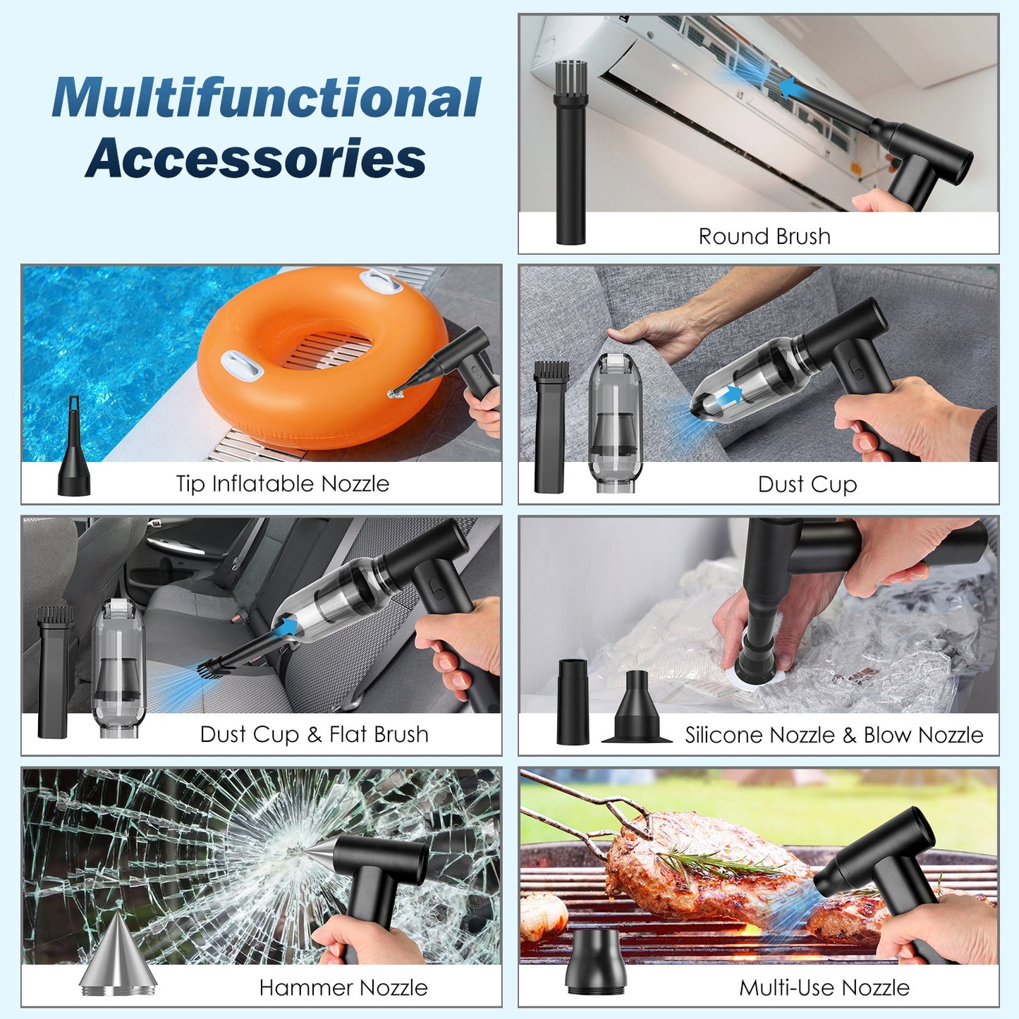 Portable High-Speed Air Duster for Deep Cleaning