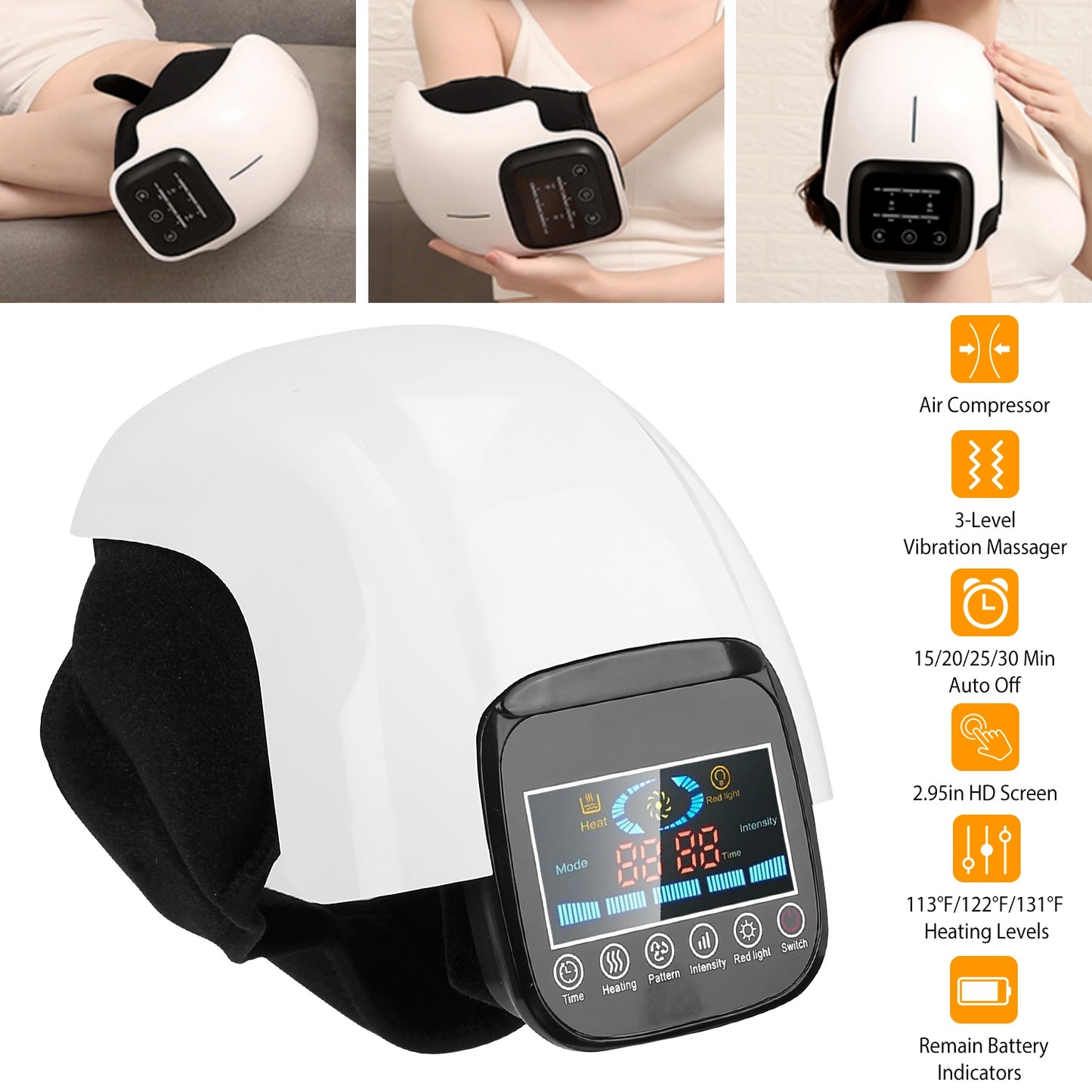 Smart Heated Knee Massager for Sports Recovery and Daily Relief