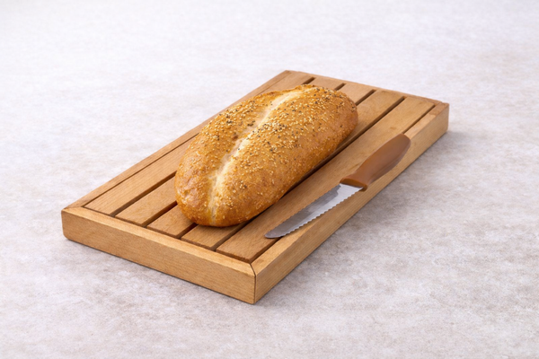 CrumbCatch Wooden Bread Serving Board